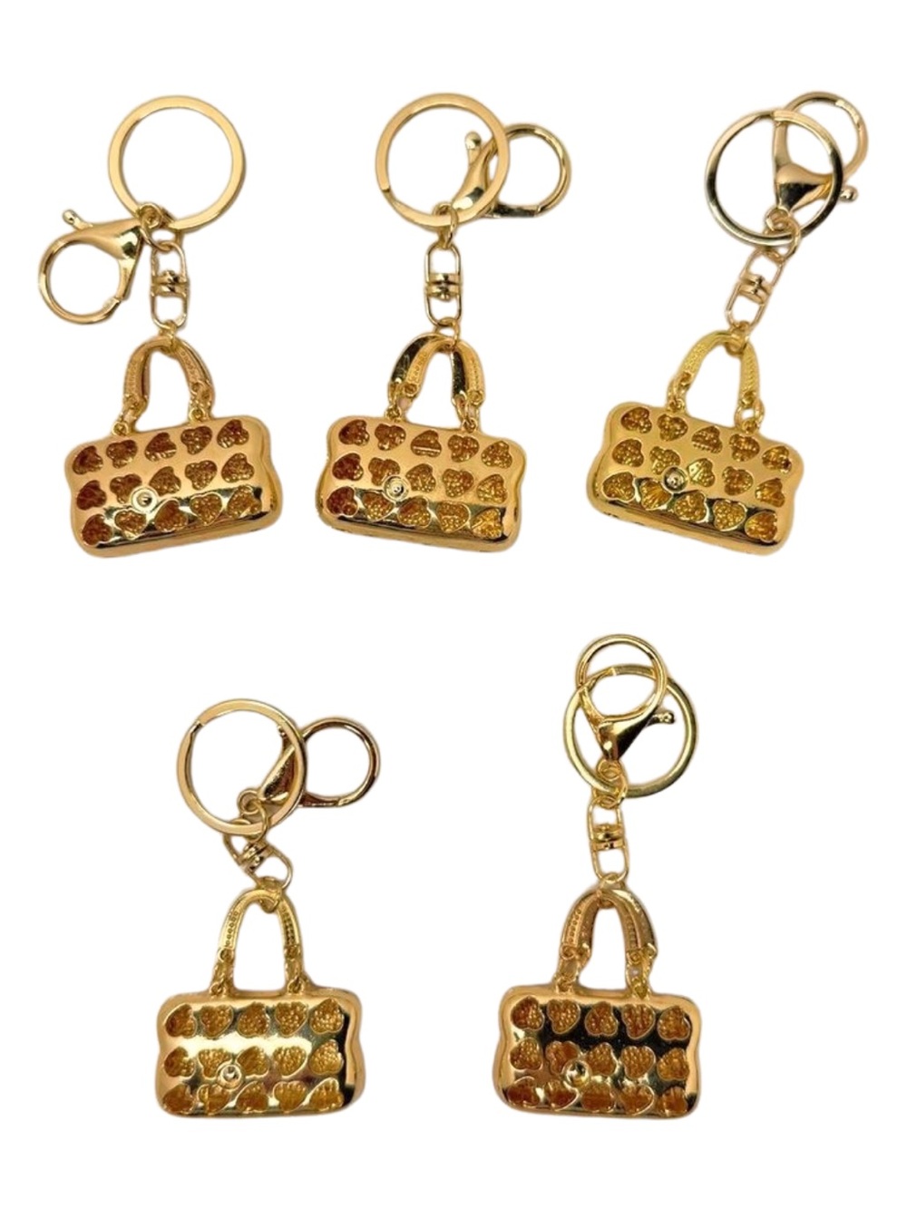 BUY NOW PICK ONE Rhinestone Purse Keychain Bag Charm Glam Patent Handbag Charm - Picture 2 of 7